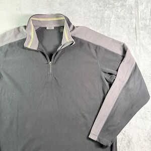 REI Mens XL Fleece 1/4 Zip Pullover Shirt Gray Polyester Outdoor Activewear